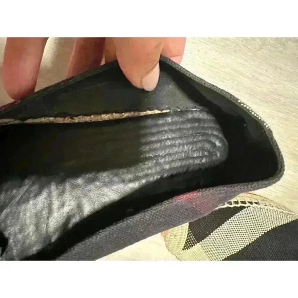 Burberry Navy Blue Nova Canvas Espadrille Flats Size 40.1/2 - Picture 10 of 12